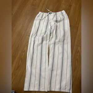 Brandy White Stripe Drawstring Pants